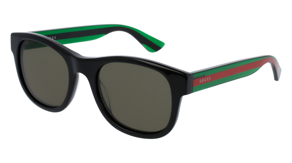 Gucci GG0001S Sunglasses - Black/Green (002)